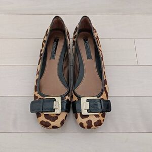 Bandolino Women's Animal Print Slip-on Ballet Flats Brown Size 7.5M